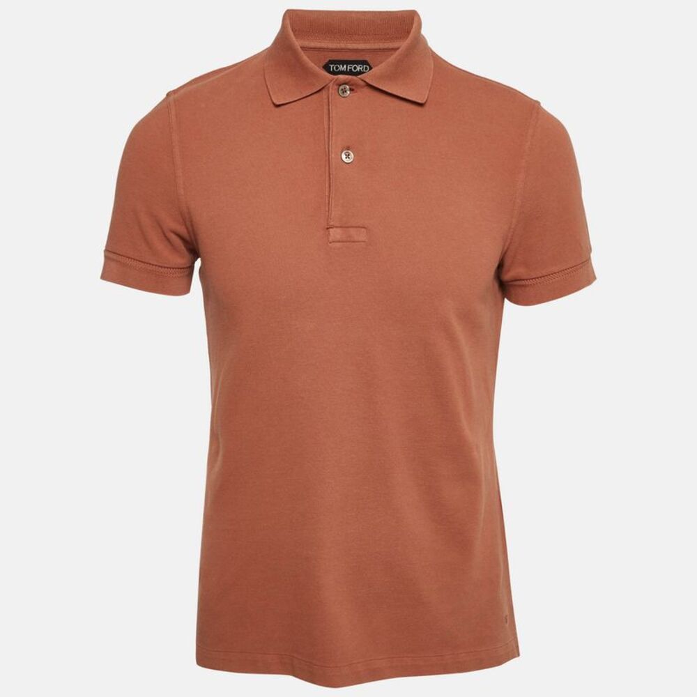 Tom Ford Brown Pique Polo T-Shirt S